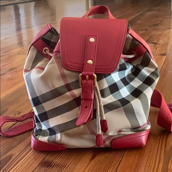 burberry backpack red